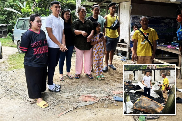 Mangsa Kebakaran Kampung Rugading Tanaki, Tambunan Terima Bantuan Aktivis Masyarakat Adrian Edy